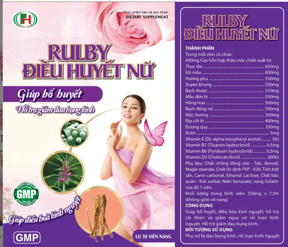 Rulby Điều Huyết Nữ – Giải Pháp Cho Phụ Nữ Rối Loạn Kinh Nguyệt & Nội Tiết Tố