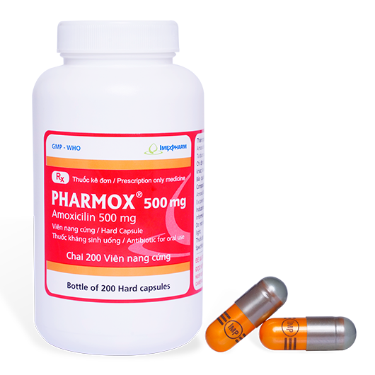 Pharmox 500mg - Chai 200 viên nang cứng - Imexpharm