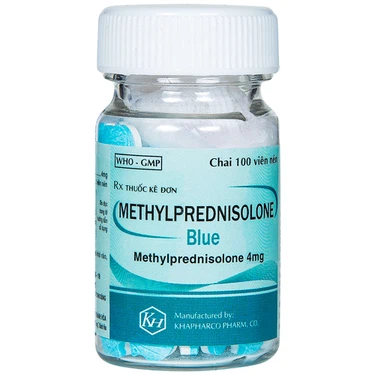 Methylprednisolone Blue kháng viêm, điều trị rối loạn nội tiết- Chai 500 viên nén - KhaPharco Pharm