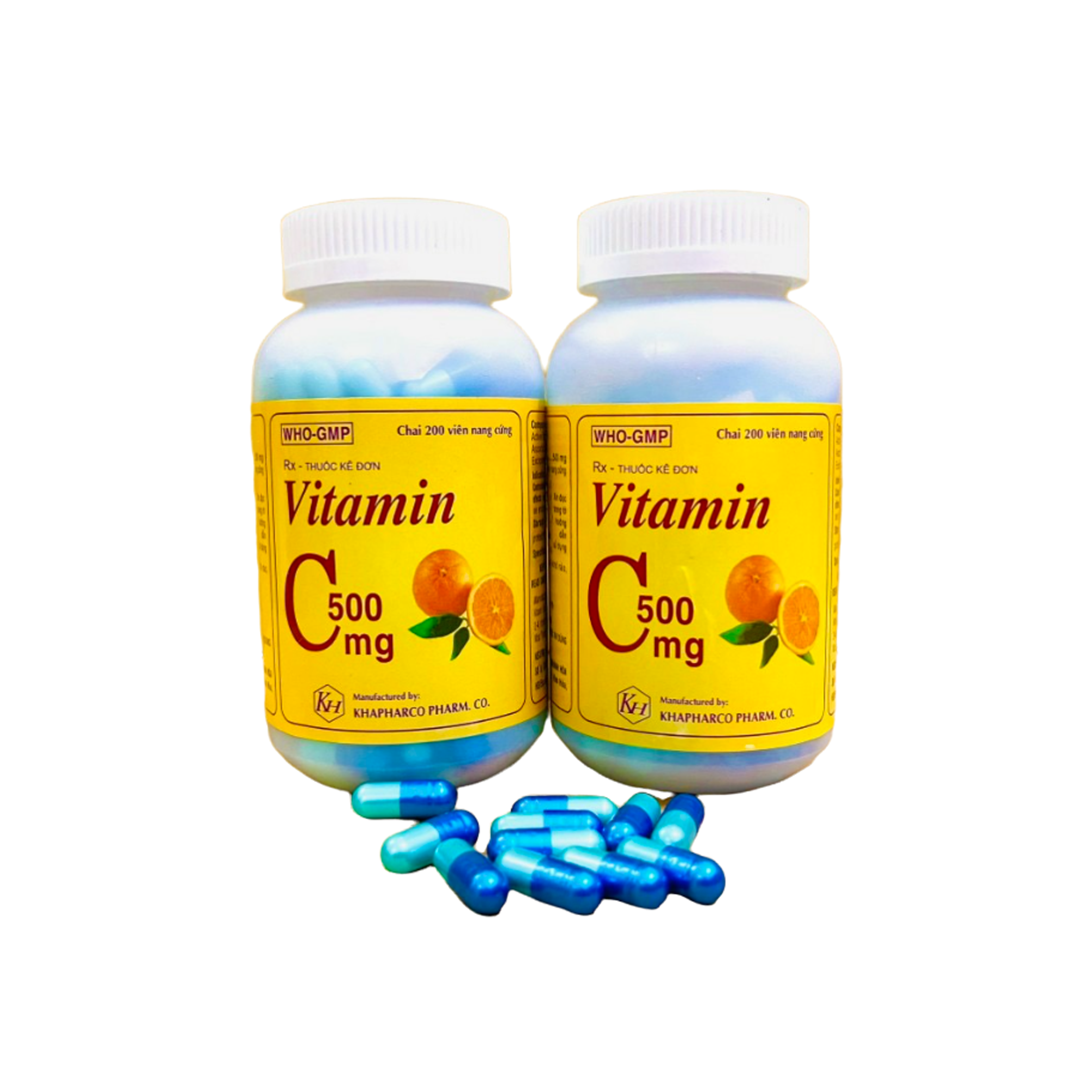 Vitamin C 500 - Chai 200 viên nang cứng - Khapharco Pharm