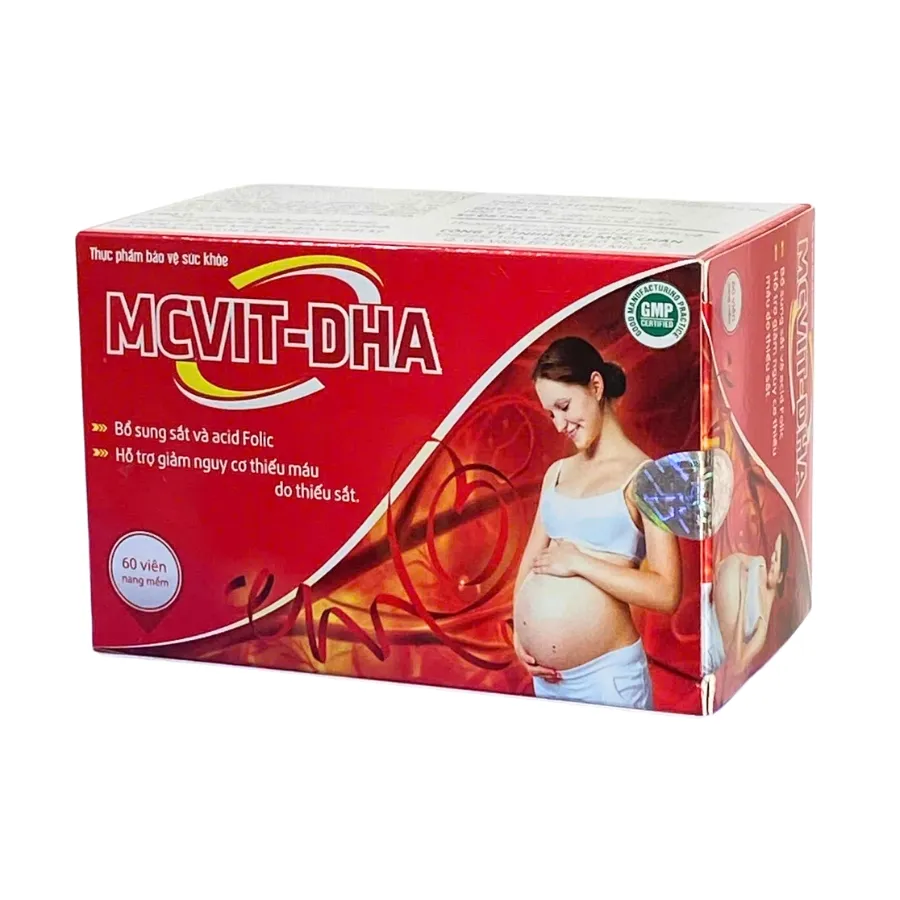 Thuốc MCVIT-DHA – Bổ sung Sắt & Acid Folic, hỗ trợ sức khỏe mẹ bầu