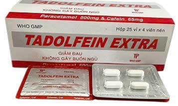 Tadolfein Extra điều trị giảm đau nhanh chóng (Hộp 25 vỉ x 4 viên)