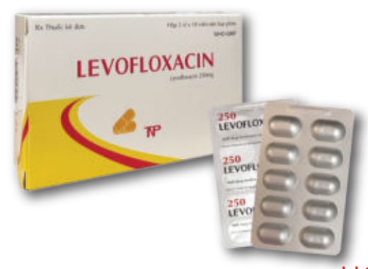 Thuốc khán sinh Levofloxacin ( Hộp 3 vỉ x 10 viên)