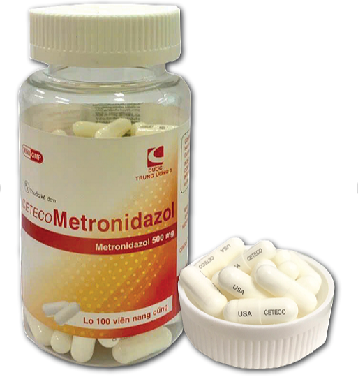 Ceteco Metronidazol (Chai 100 viên)
