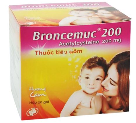 Broncemuc 200 - Điều trị các rối loạn tiết dịch phế quản (Hộp 20 gói x 2g)