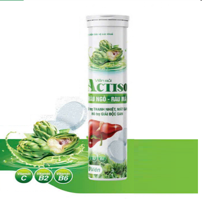 Viên sủi Actiso râu ngô rau má – hỗ trợ thanh nhiệt, mát gan, hỗ trợ giải độc gan (Típ 20 viên x 4g)
