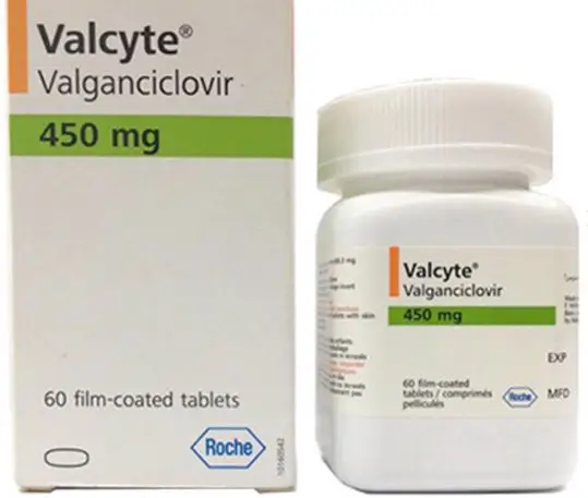 Thuốc Valcyte 450mg để điều trị viêm võng mạc ở người suy giảm miễn dịch