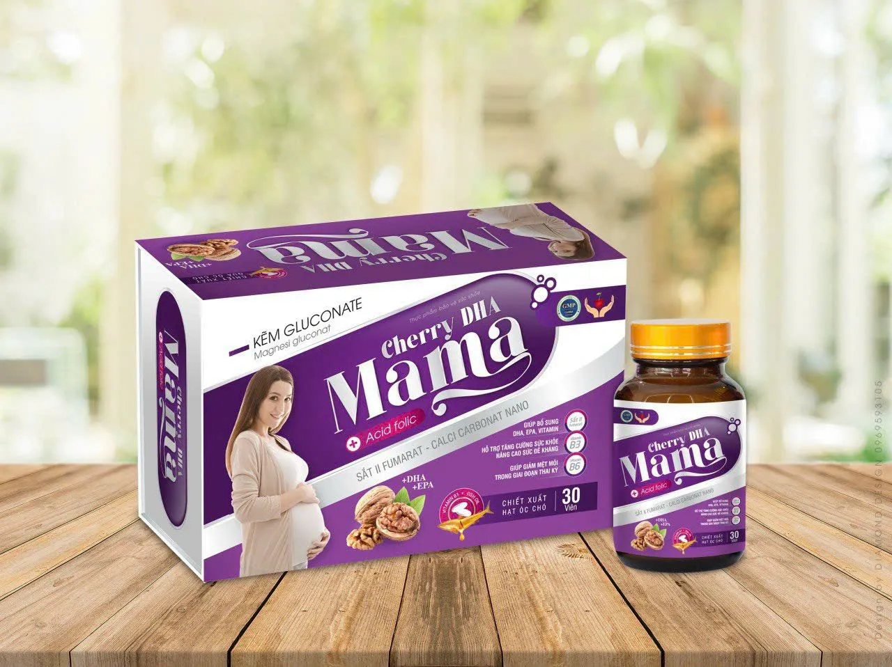 Cherry DHA Mama - Viên Uống Bổ Sung DHA EPA Cho Bà Bầu - Acid Folic + Vitamin