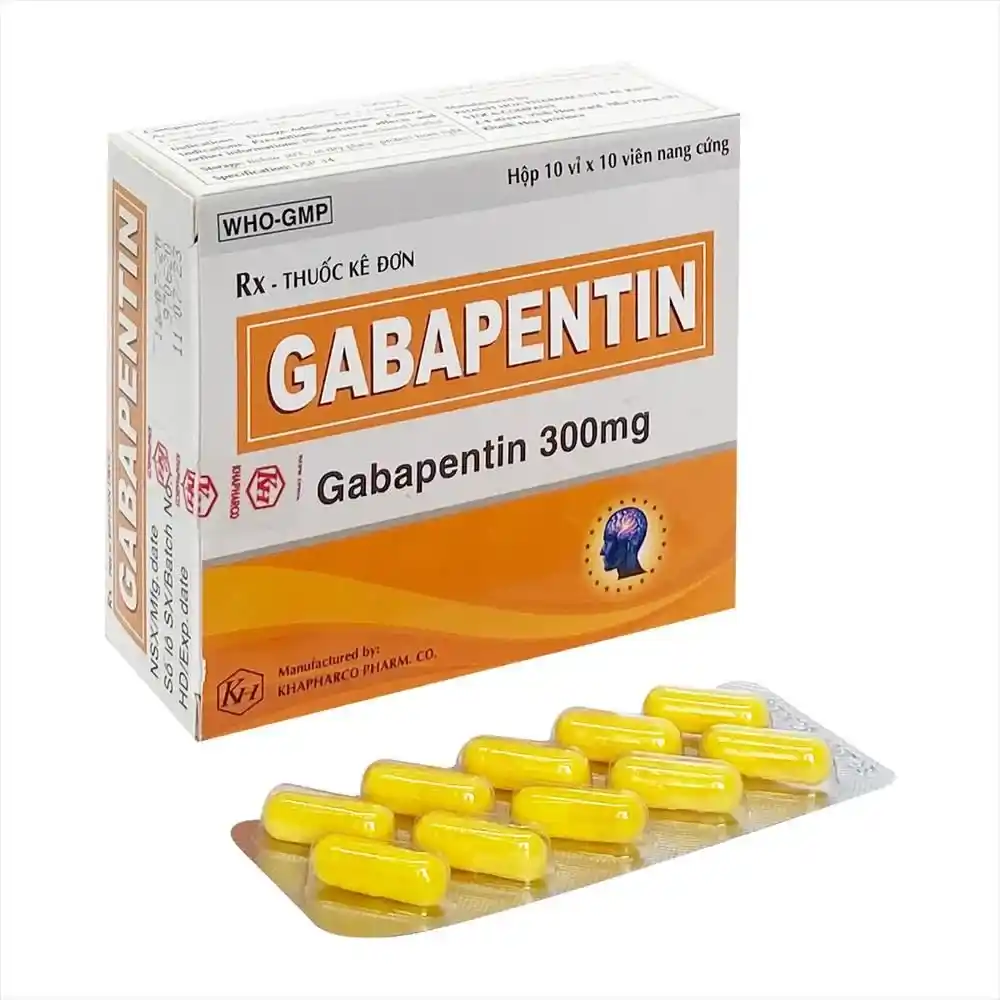 Thuốc điều trị động kinh Gabapentin 300 (Khapharco) hộp 10 vỉ x 10 viên