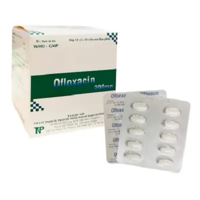 OFLOXACIN 200 THÀNH NAM - điều trị nhiễm khuẩn do vi khuẩn nhạy cảm (Hộp 10 vỉ x 10 viên)