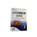 Thuốc bột pha uống Ciforkid 250 điều trị nhiễm khuẩn (gói	Hộp 10 gói x 3g)