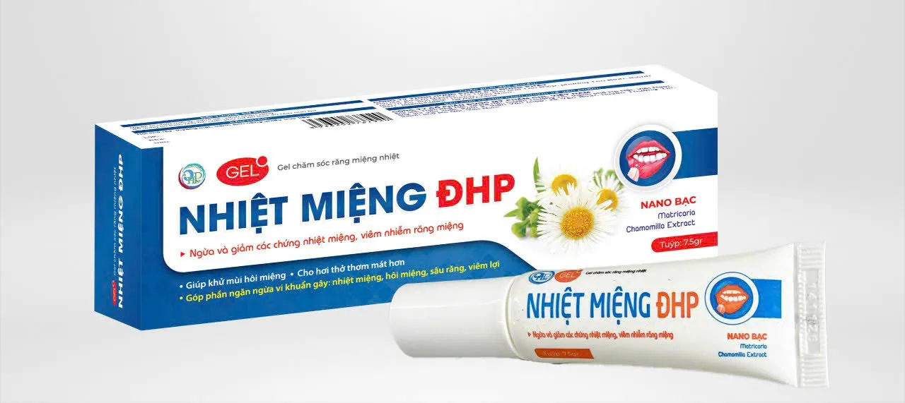 Gel Nhiệt Miệng ĐHP – Giảm Nhiệt Miệng, Hôi Miệng Với Nano Bạc & Chiết Xuất Cúc La Mã