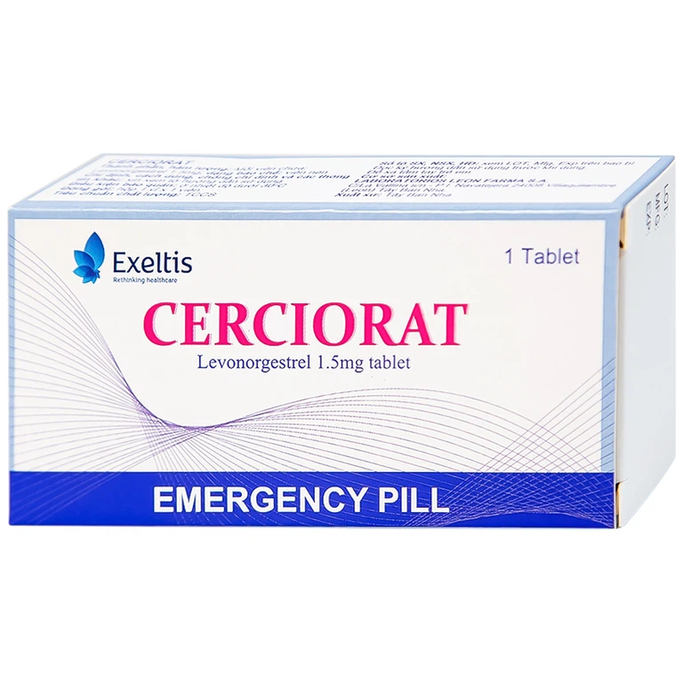 Thuốc tránh thai khẩn cấp Cerciorat 1.5mg Exeltis - 72 giờ (1 viên)