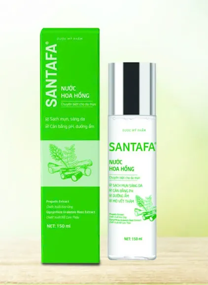 SANTAFA Nước Hoa Hồng 150ml - Chuyên Biệt Da Mụn | Dưỡng Ẩm, Se Khít Lỗ Chân Lông