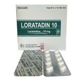 Loratadin 10mg Khapharco - Điều trị các triệu chứng viêm mũi dị ứng và mày đay tự phát mãn tính (H/200v) (viên nén)