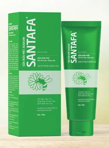 Sữa Rửa Mặt ACNEVIR SANTAFA 100g – Trị Mụn Hiệu Quả, Cân Bằng Tuyến Nhờn