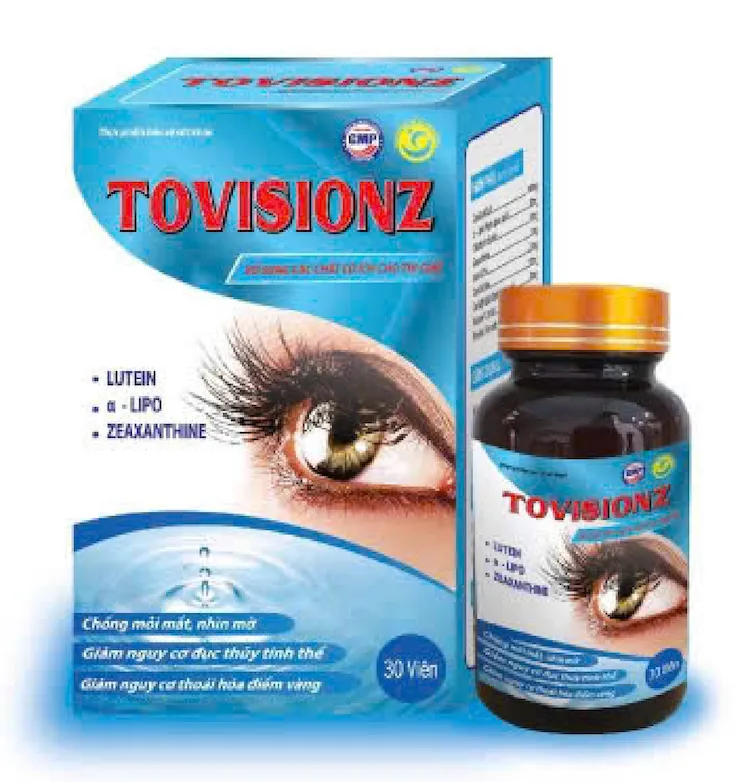 Tovisionz – Viên Uống Bảo Vệ Mắt, Chống Mỏi Mắt, Giảm Nguy Cơ Đục Thủy Tinh Thể