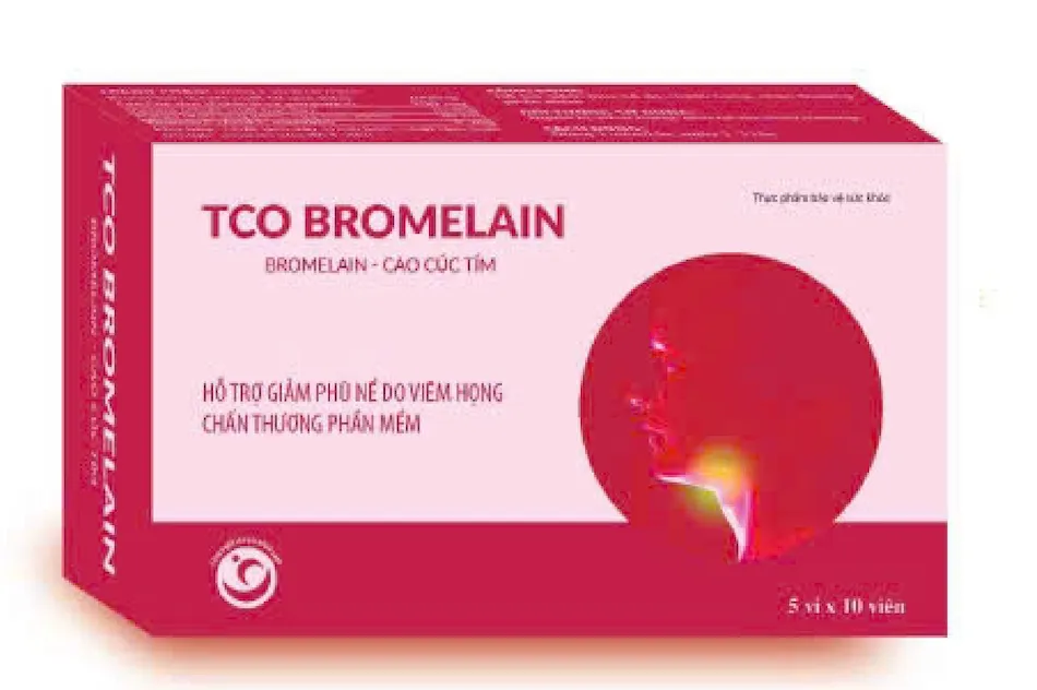 TCO Bromelain - Viên Uống Hỗ Trợ Giảm Phù Nề, Viêm Hông, Chấn Thương Phần Mềm