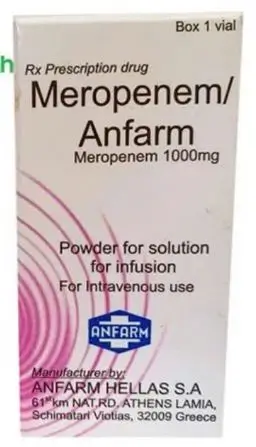 Thuốc Meropenem Anfarm 1g điều trị nhiễm khuẩn