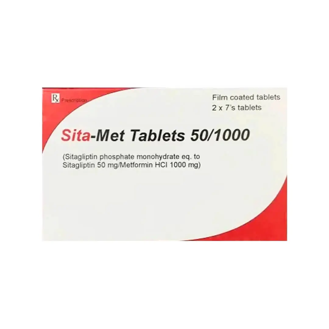 Thuốc Sita-Met Tablets 50/1000 (Hộp 2 Vỉ x 7 Viên) – Điều trị đái tháo đường type 2