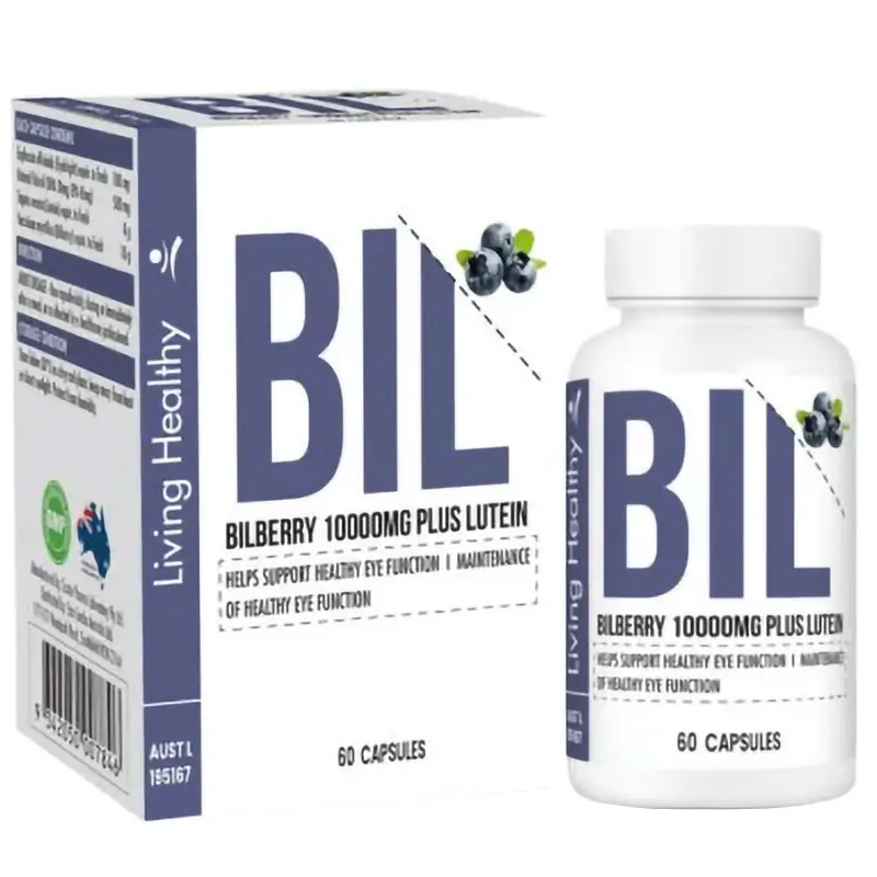 Bilberry 10g Plus Soft gel capsules - hỗ trợ tốt cho mắt (Hộp 60 viên)