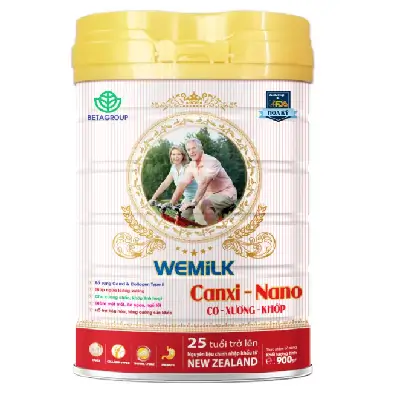 Sữa bột dinh dưỡng Wemilk Canxi – Nano 900gr dành cho người người già, người bị loãng xương, thiếu hụt canxi, đau nhức xương khớp