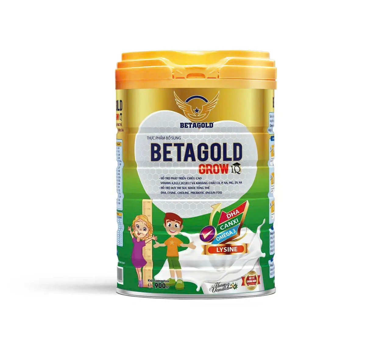 Sữa BETAGOLD GROW IQ dành cho trẻ từ 1-18 tuổi(Hộp 900gr)