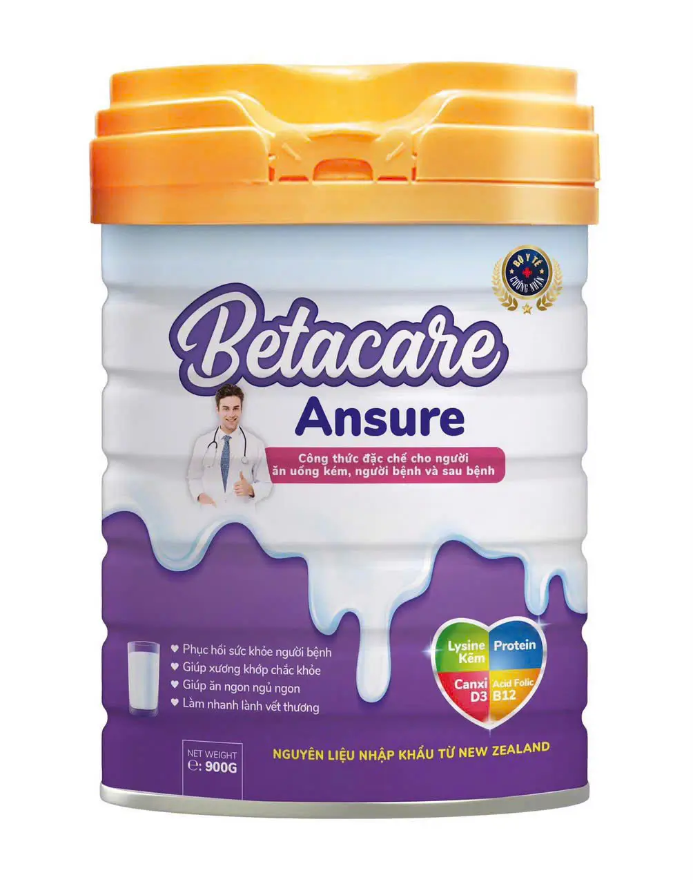 Sữa BETACARE ANSURE công thức đặc chế cho người ăn uống kém, người bệnh và sau bệnh (Hộp 900gr)