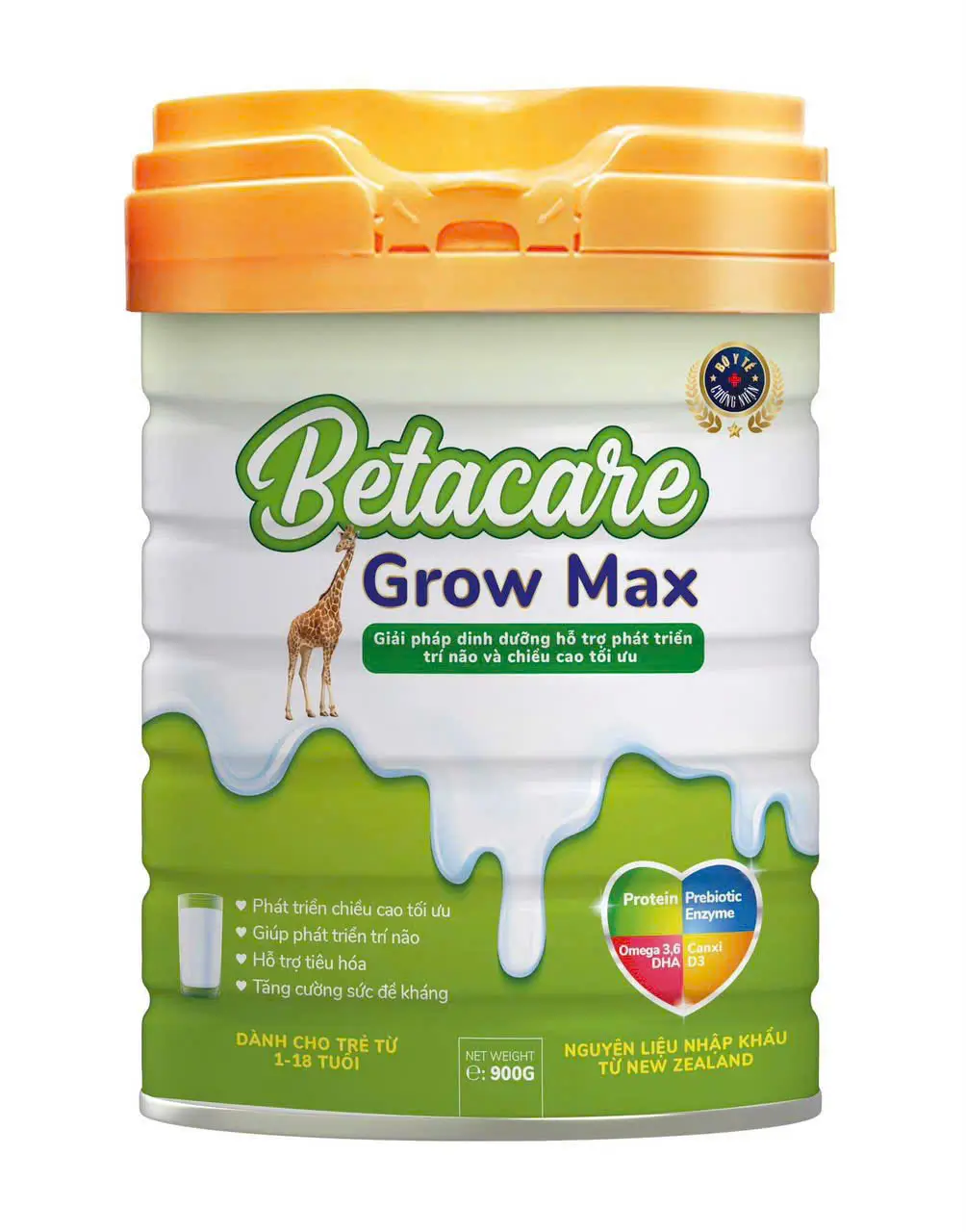 Sữa BETACARE GROW MAX giải pháp dinh dưỡng hỗ trợ phát triển trí não và chiều cao tối ưu (Hộp 900gr)
