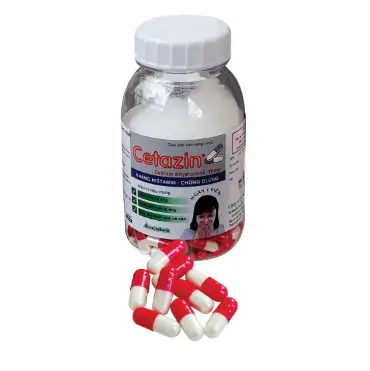 Thuốc chống dị ứng Cetazin Vacopharm Chai 200 viên