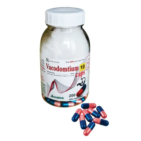 Vacodomtium 10 Caps Vacopharm Chai 200 viên – Điều trị triệu chứng nôn, buồn nôn