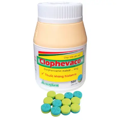 CLOPHEVACO  vacopharm - điều trị chứng dị ứng (Chai 500 viên)