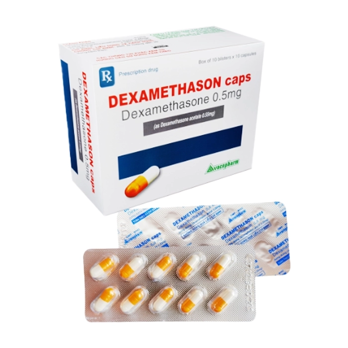Dexamethason Caps Vacopharm ( Hộp 10 vỉ x 10 viên)