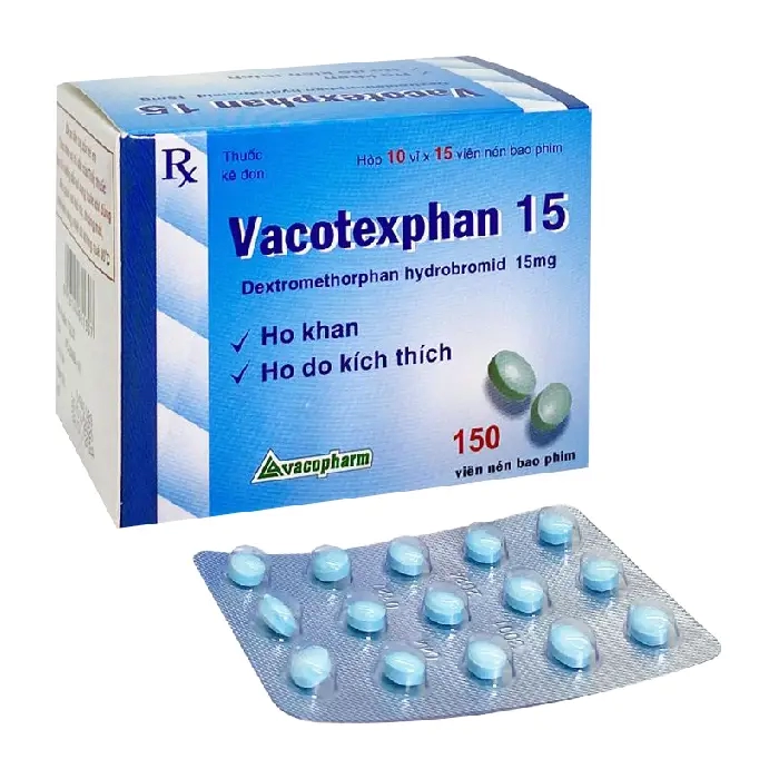 Vacotexphan 15 Vacopharm 10 vỉ x 15 viên – Thuốc trị ho