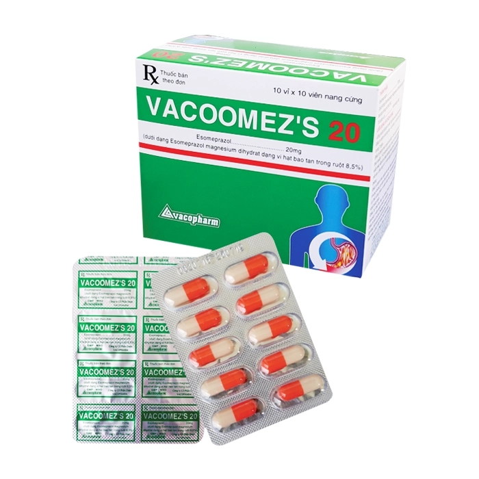 Vacoomezs 20 Vacopharm (Hộp 10 vỉ x 10 viên) – Điều trị loét dạ dày, tá tràng