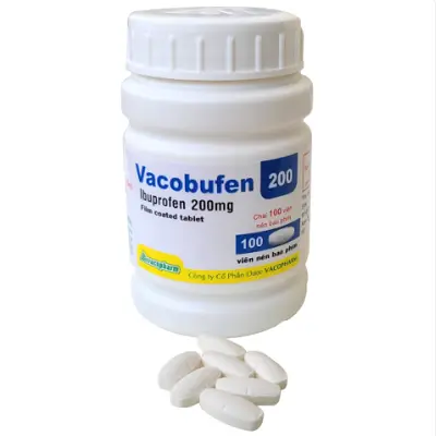 Thuôc giảm đau VACOBUFEN 200 Vacopharm ( Chai 100 viên)