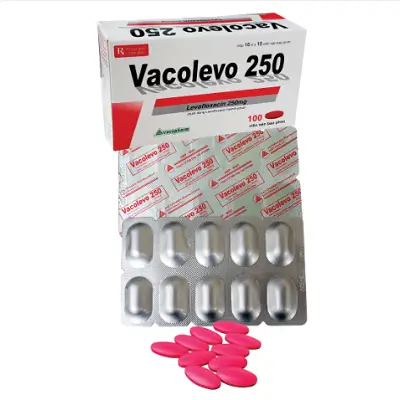 VACOLEVO 250 Vacopharm - Thuốc chống nhiễm khuẩn hiệu quả (Hộp 10 vỉ x 10 viên)