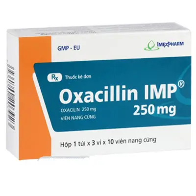 Thuốc kháng sinh Oxacillin IMP 250mg (3 vỉ x 10 viên)