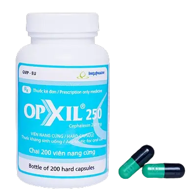 Opxil 250mg, điều trị nhiễm khuẩn, hô hấp, tiết niệu, da và mô mềm (chai200 viên)