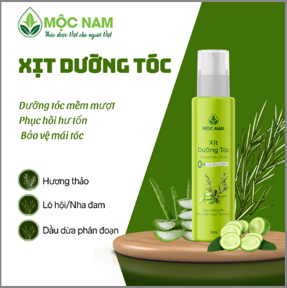 Xịt dưỡng tóc Mộc Nam dưỡng tóc mềm mượt, chống nắng bảo vệ tóc