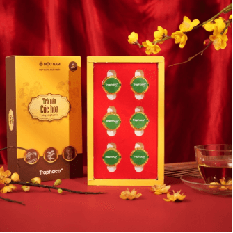 Trà Nén Cúc Hoa - Đông trùng hạ thảo