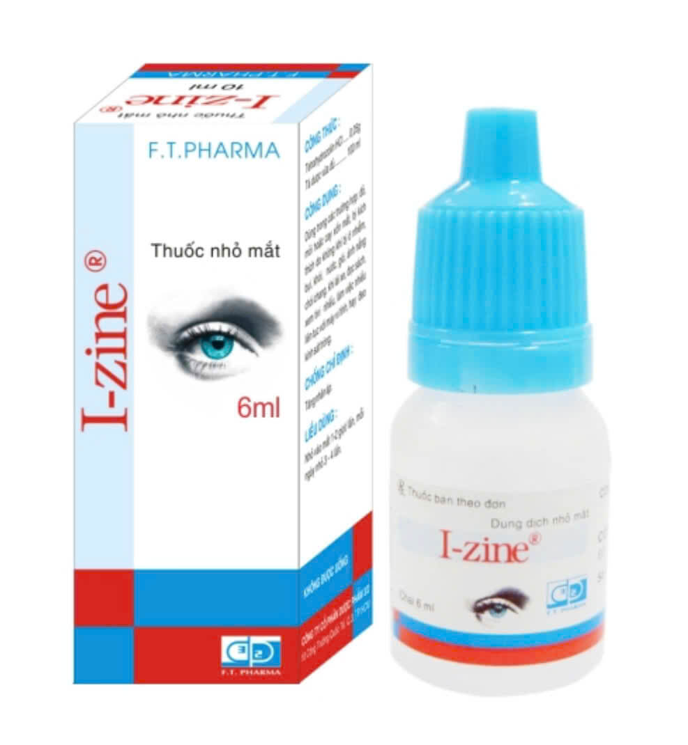 I-Zine, điều trị đau mắt do bị kích thích bởi môi trường bị ô nhiễm, khói bụi