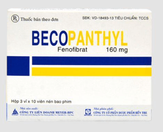 Becopanthyl Tăng cholesterol máu và tăng triglyceride máu nội sinh đơn lẻ hay phối hợp ở người lớn