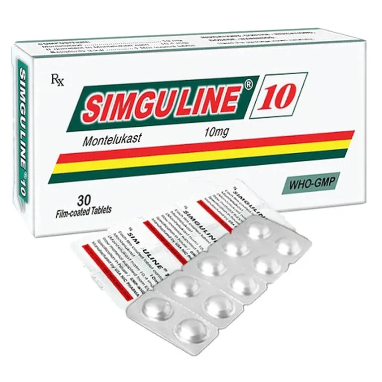Simguline 10 Usa - Nic Pharma: Hỗ trợ điều trị viêm mũi dị ứng, hen phế quản hiệu quả