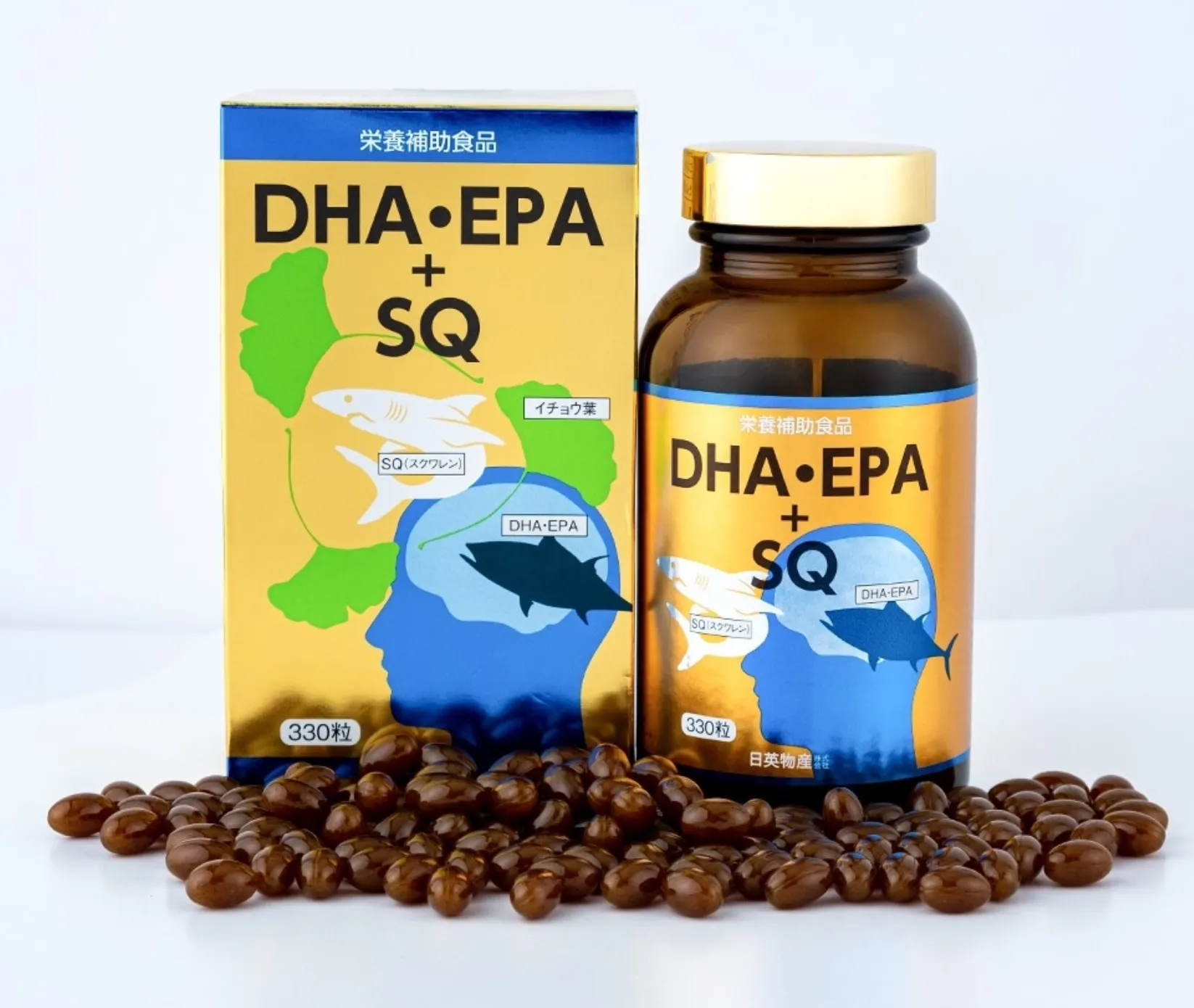 Viên Uống Dầu Cá DHA + EPA Omega 3 + SQ 330 Viên – Bổ Mắt, Bổ Não, Bổ Tim Từ Nhật Bản