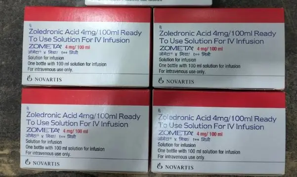 Dung dịch truyền Zometa 4mg (Zometa Solution for Infusion 4mg) tăng calci huyết do ung thư