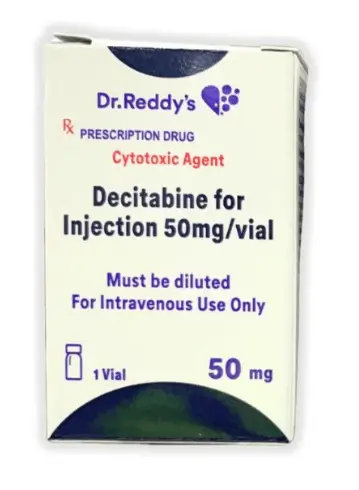 Bột pha tiêm Decitabine Dr.Reddy’s điều trị bệnh bạch cầu dòng tủy cấp (AML) hộp 1 lọ 50mg