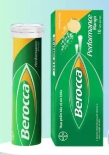 Viên sủi Berocca Performance Mango Multivitamin bổ sung vitamin và khoáng chất (Tuýp 10 viên)