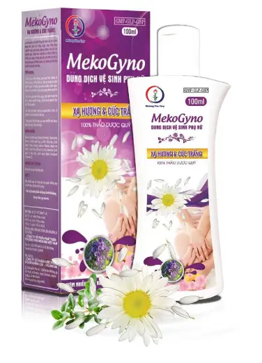 Dung dịch vệ sinh phụ nữ MekoGyno Xạ Hương & Cúc Trắng hộp 1 chai 100ml