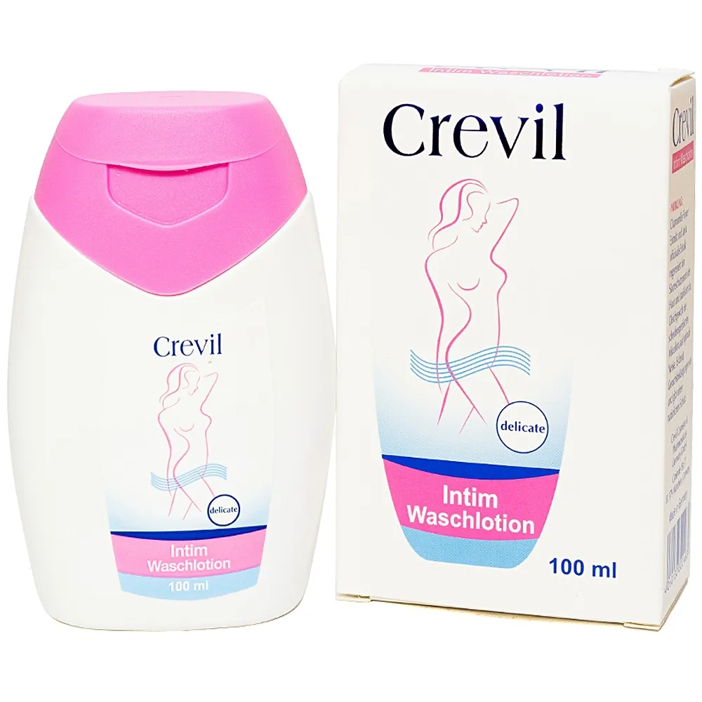 Vệ sinh phụ nữ Crevil Intim Waschlotion - Kháng khuẩn, kháng nấm không xà phòng, tiêu chuẩn Châu Âu - Chai 300ml